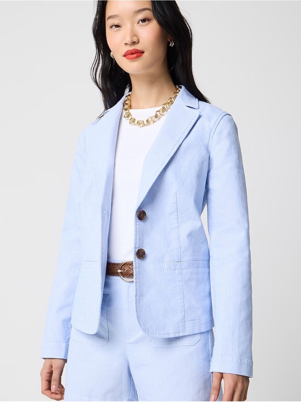 J. Crew Unlined Cotton Blend Tailored Blazer